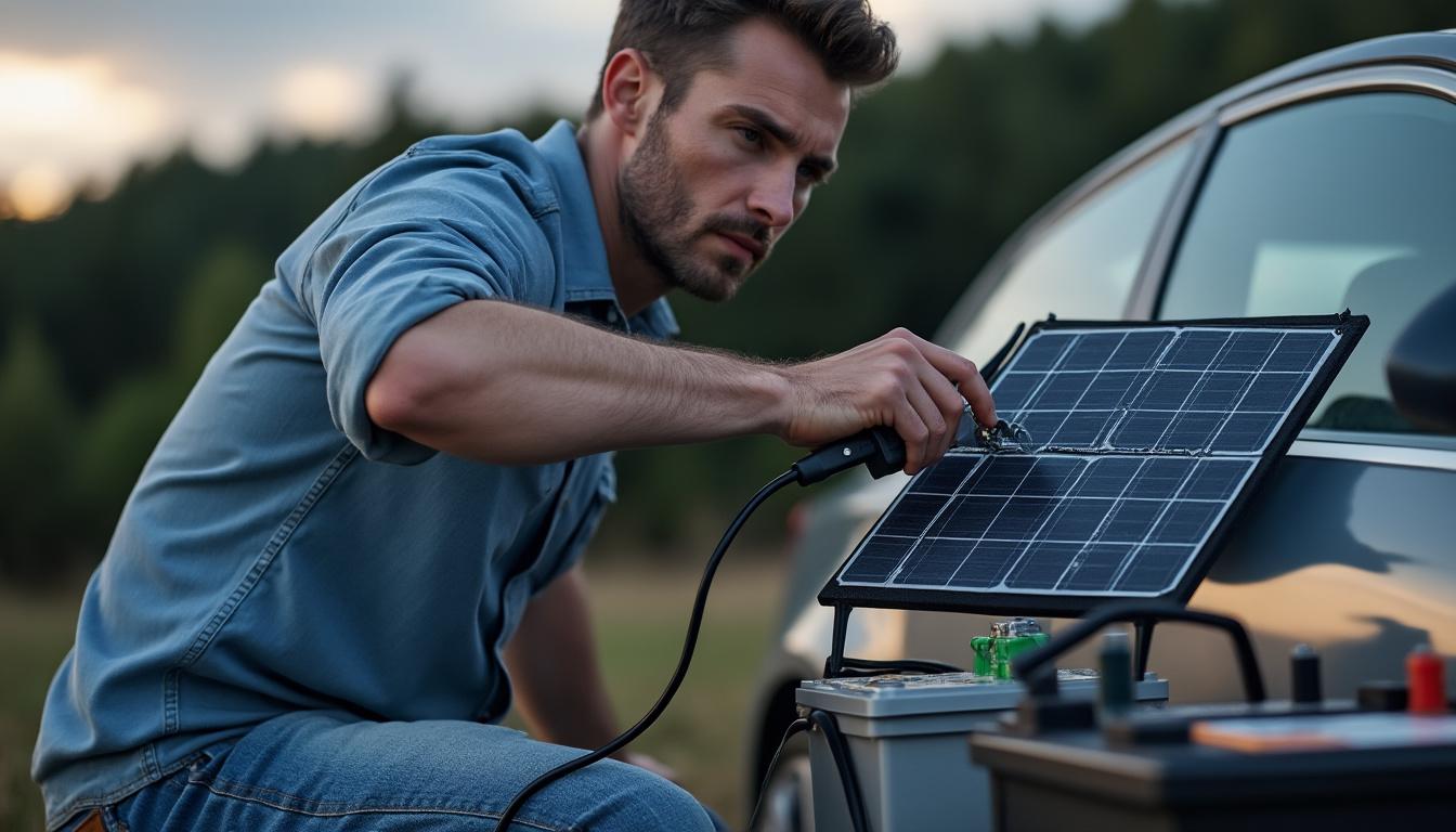 découvrez nos astuces pratiques pour charger efficacement la batterie de votre voiture grâce à un panneau solaire pliable de 4w 12v. profitez d'une solution écologique et économique pour maintenir votre véhicule toujours prêt à démarrer, même en pleine nature.