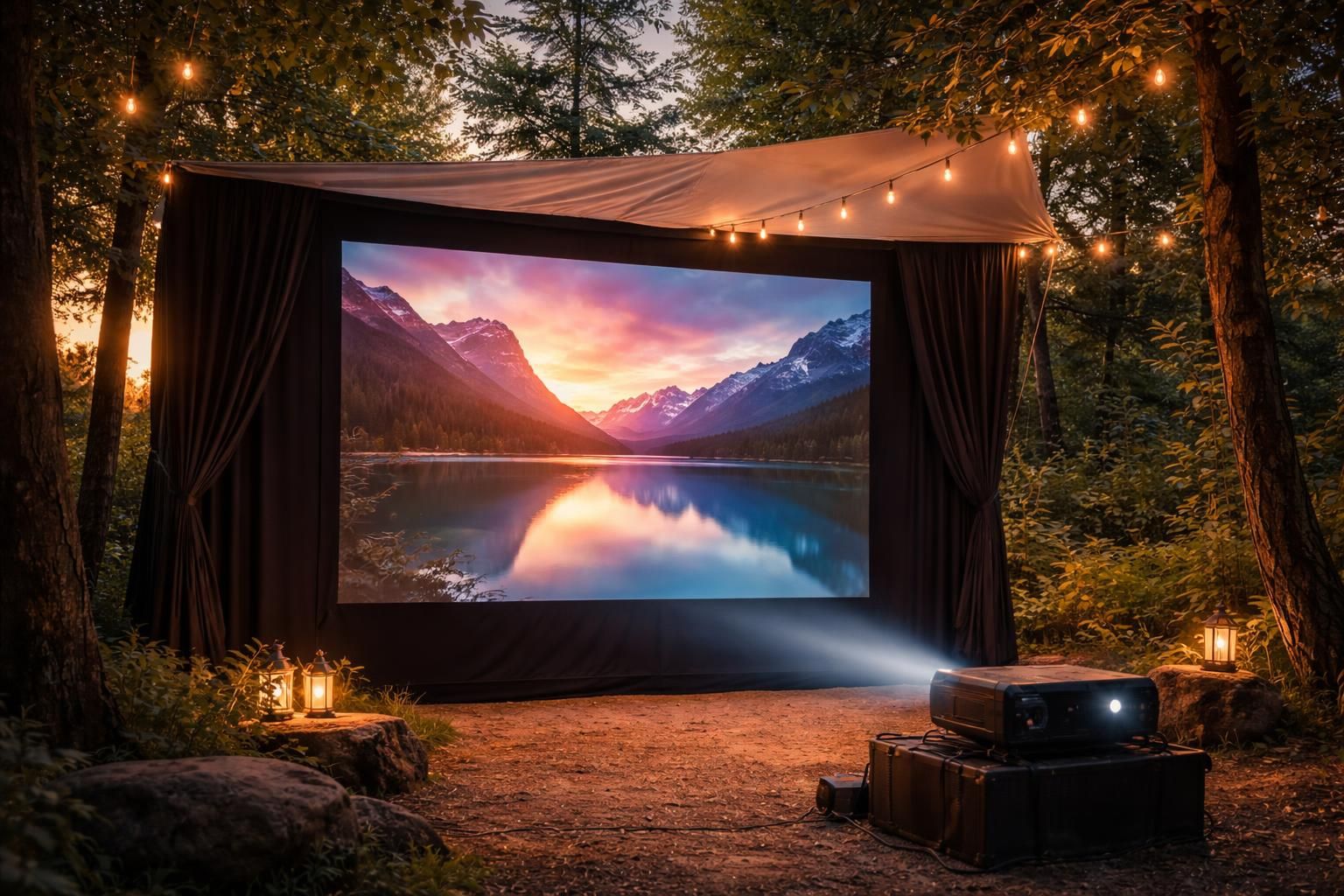 découvrez nos astuces pour gérer la lumière extérieure et optimiser la visibilité de votre écran de projection en plein air.