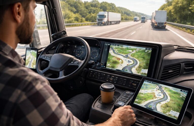 GPS poids lourd gratuit : applications, cartes offline et compatibilité