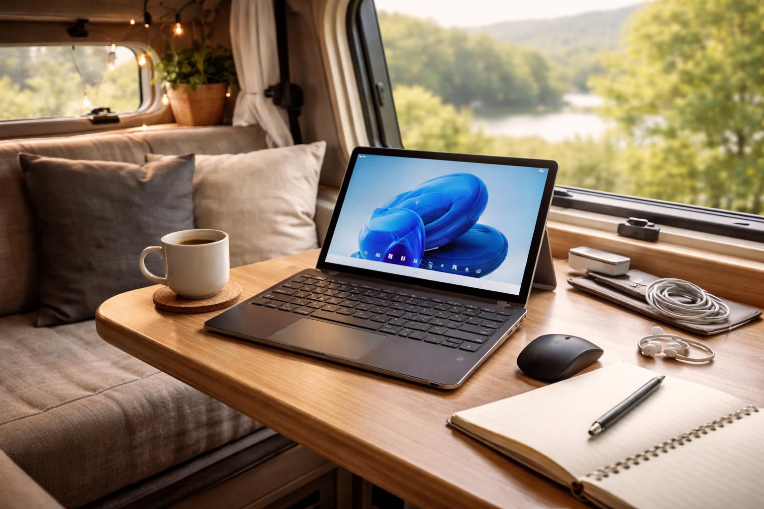 découvrez comment transformer votre tablette windows en un bureau mobile efficace pour travailler en van. astuces, conseils et setup complet pour une productivité nomade.